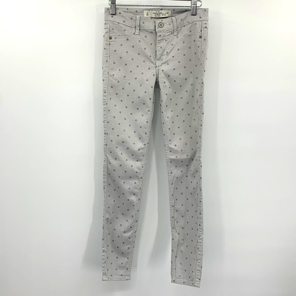 Abercrombie & Fitch Metallic‎ Dot Skinny Jeans Sz 25